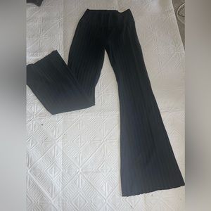 Aerie black ribbed flares